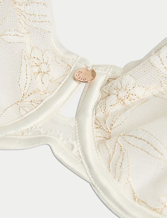 Trousseau Embroidery Wired Balcony Bra A-E