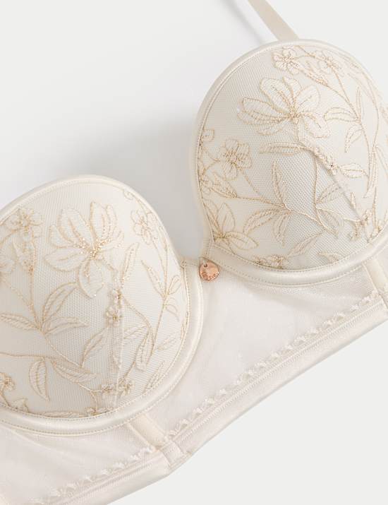 Πολυμορφικό σουτιέν Trousseau με μπανέλα και κέντημα (A-E)