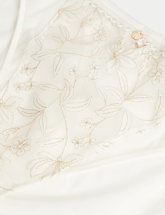 Trousseau Embroidery High Leg Knickers