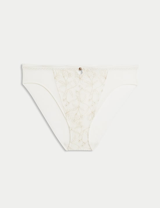 Trousseau Embroidery High Leg Knickers