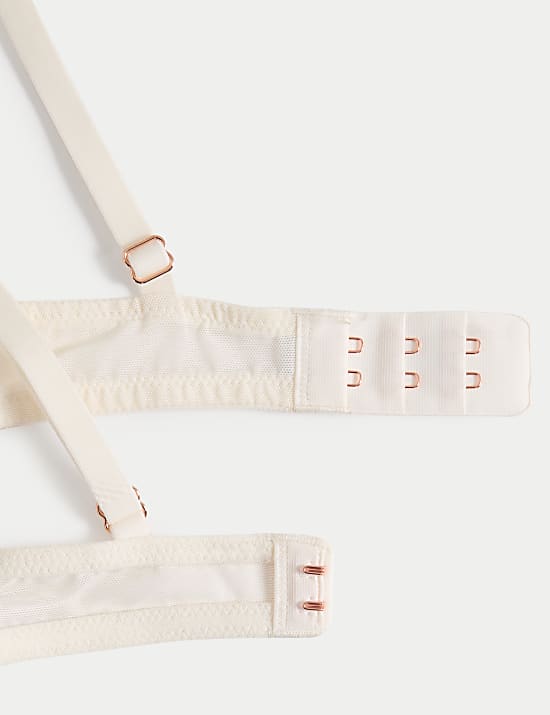 Sujetador escotado con aros y bordado Trousseau (copa A-E)