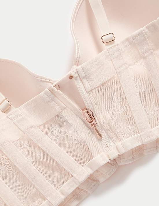 ContourWear Lace Wired Longline Plunge Bra (A-E)