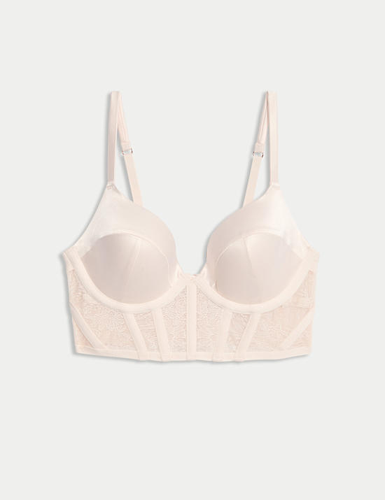 ContourWear Lace Wired Longline Plunge Bra (A-E)