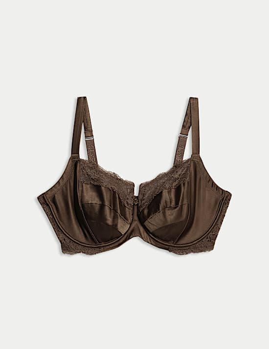Silk & Lace Wired Balcony Bra F-H