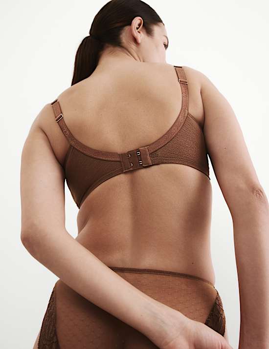 Balconette-Bügel-BH mit Seide und Spitze (F–H)