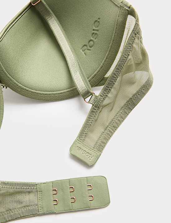 Silk & Lace Wired Scoop Demi Cup Bra (A-E)