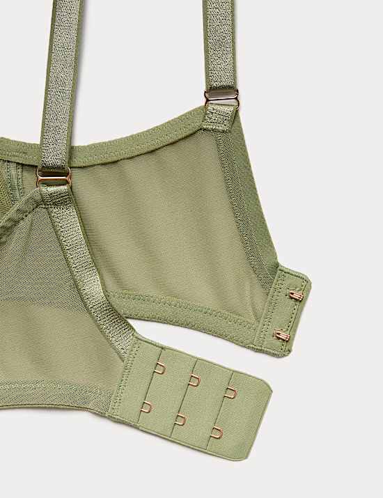 Silk & Lace Wired Plunge Bra (F-H)