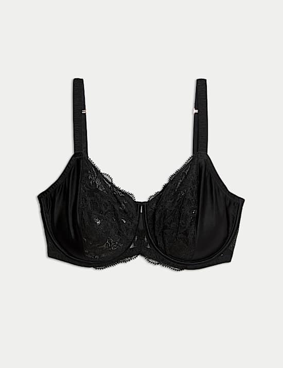 Silk & Lace Wired Minimiser Bra
