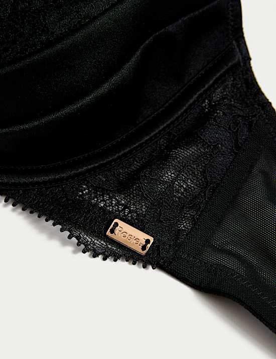 Silk & Lace Wired Plunge Bra A-E