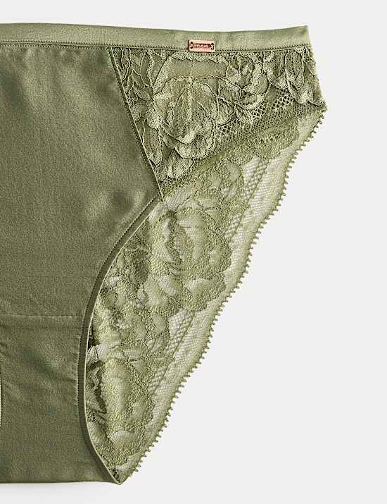 Silk & Lace High Leg Knickers