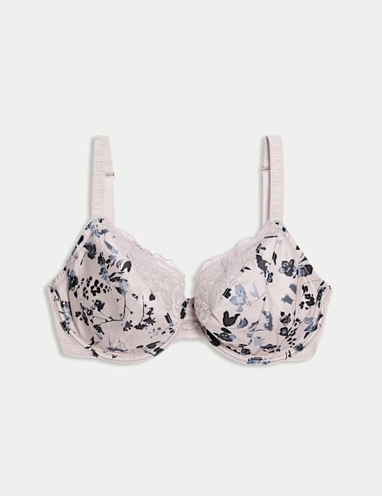 Dekoltová podprsenka Senna s kosticemi, hedvábím a krajkou