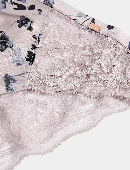 Senna Silk and Lace High Leg Knickers