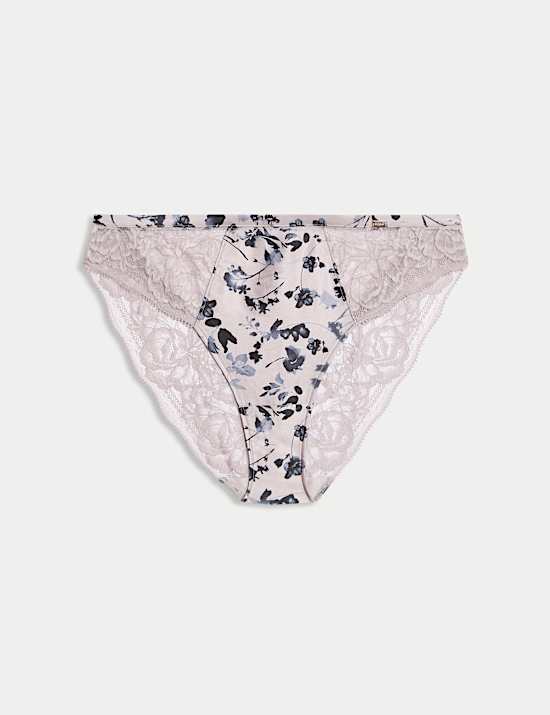 Senna Silk and Lace High Leg Knickers