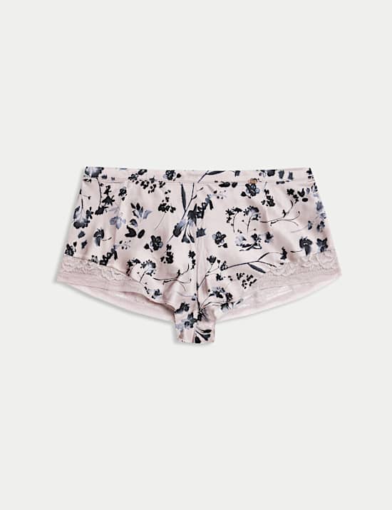 Senna Silk Rich Lace Floral French Knickers