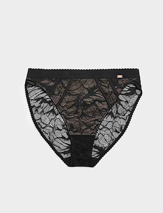 LaceWear High Waisted High Leg Knickers