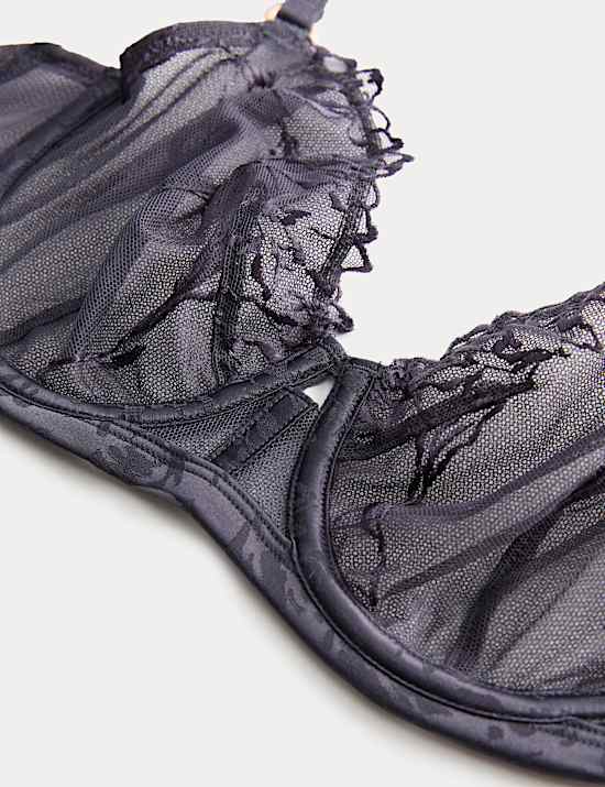 Lisianthus Embroidery Wired Balcony Bra A-E