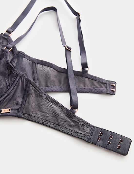 Lisianthus Embroidery Wired Balcony Bra A-E