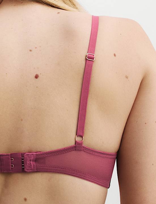 Lisianthus Embroidery Wired Balcony Bra A-E