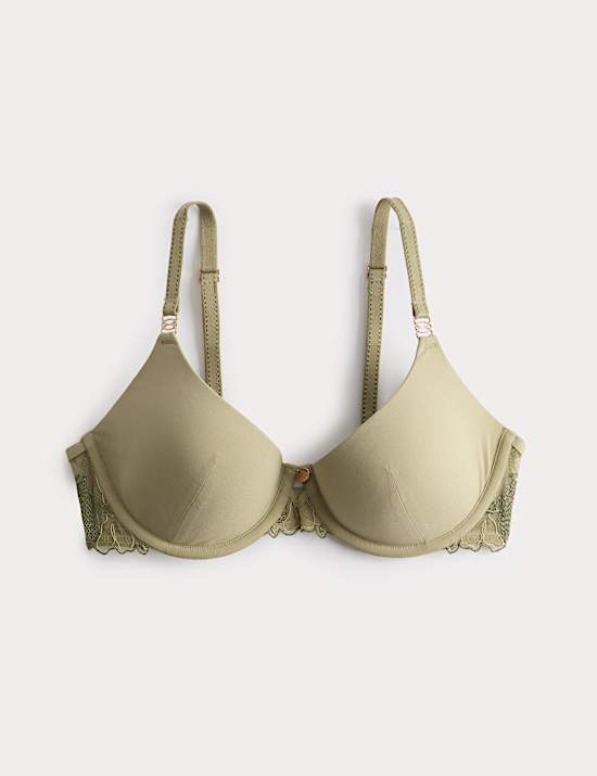 Ianthe Embroidery Wired Demi Full Cup Bra (A-E)