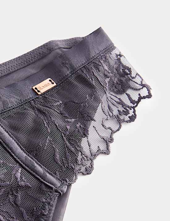 Miami-slip met borduursel, model Lisianthus