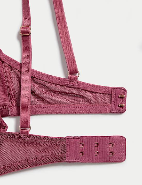 Lisianthus Embroidery Wired Plunge Bra A-E