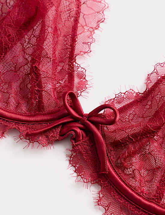 Forget Me Not Lace Wired Plunge Bra (A-E)