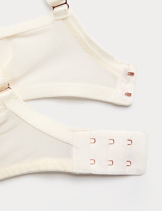 Forget Me Not Satin Wired Balcony Bra (F-H)