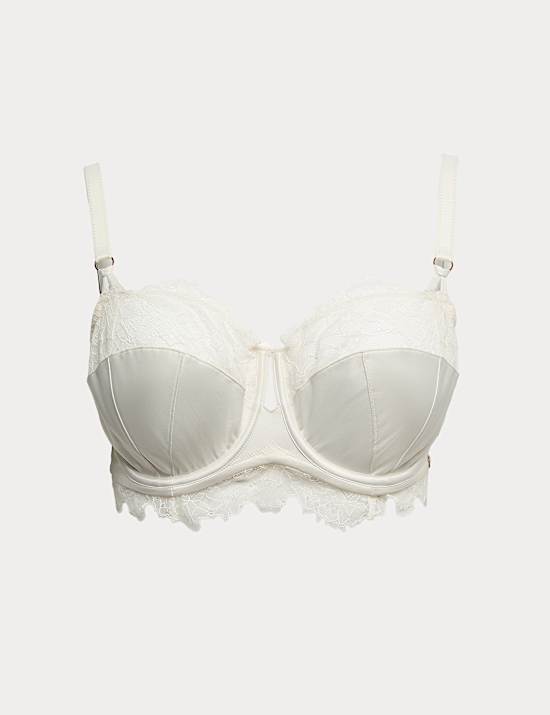 Forget Me Not Satin Wired Balcony Bra (F-H)