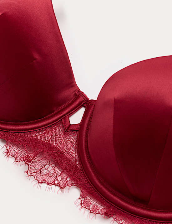 Forget Me Not Satin Wired Demi Cup Bra (A-E)