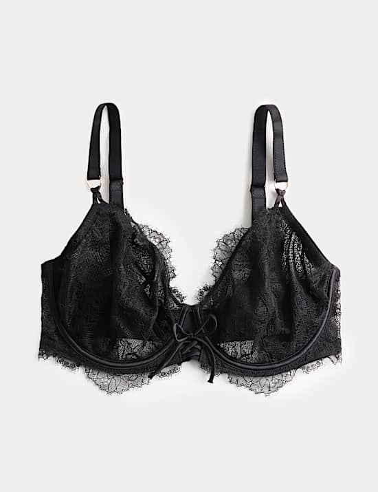 Σουτιέν με βαθύ ντεκολτέ Forget Me Not με δαντέλα και μπανέλα (F-H)