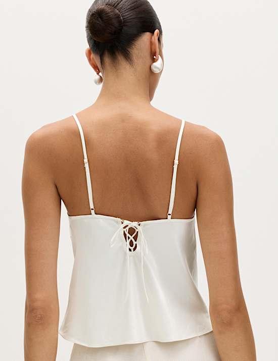 Forget Me Not Satin & Lace Cami top