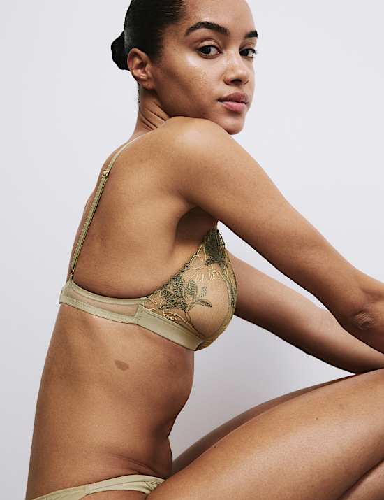 Ianthe Embroidered Non Wired Bralette (A-E)