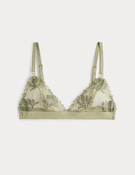 Ianthe Embroidered Non Wired Bralette (A-E)