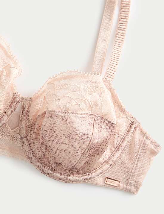 Rosalie Silk & Lace Wired Balcony Bra (A-E)