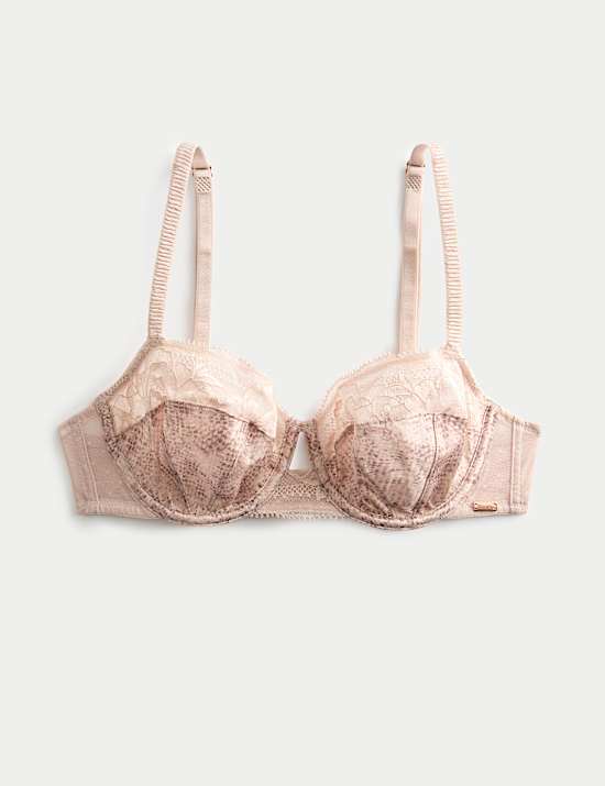 Rosalie Silk & Lace Wired Balcony Bra (A-E)