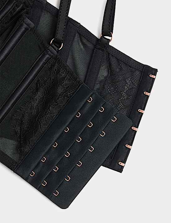 Cors&eacute; estilo balconette con aros de sat&eacute;n y encaje Liana (para copa A-DD)