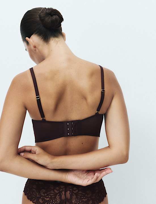 Sabine Lace Wired Longline Balcony Bra (A-E)
