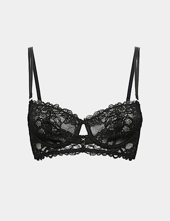 Sabine Lace Wired Longline Balcony Bra (A-E)