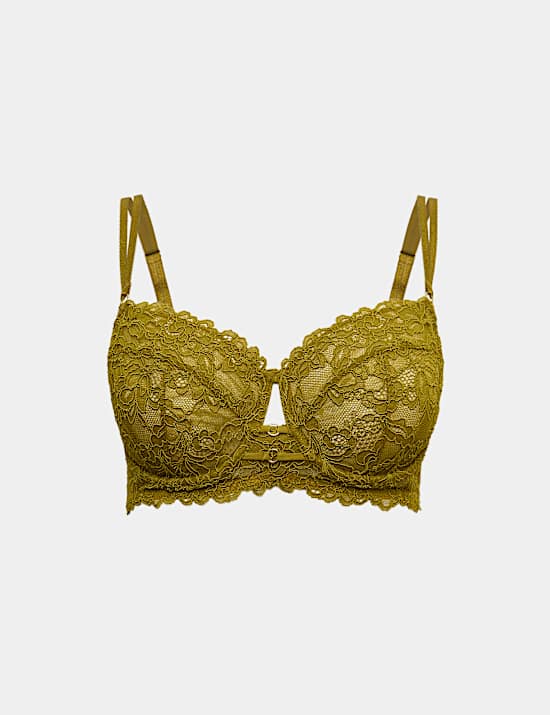 Sabine Floral Lace Wired Balcony Bra (F+)