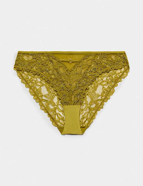 Sabine Floral Lace High Leg Knickers