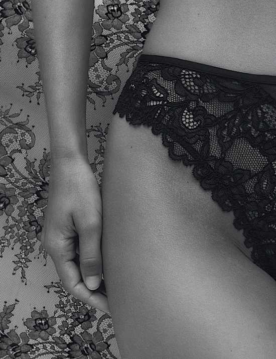 Sabine Floral Lace High Leg Knickers