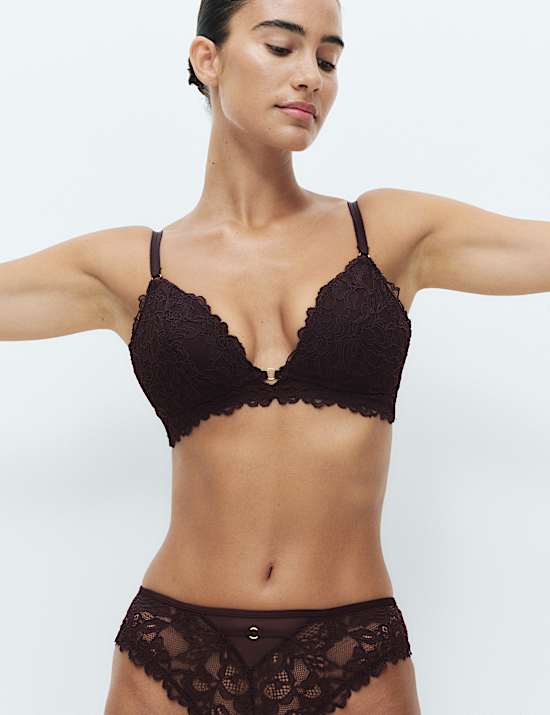 Sabine Lace Non Wired Plunge Bra A-E