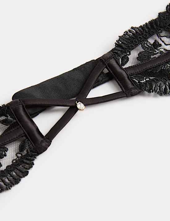 Alessia Embroidery Waspie Suspender