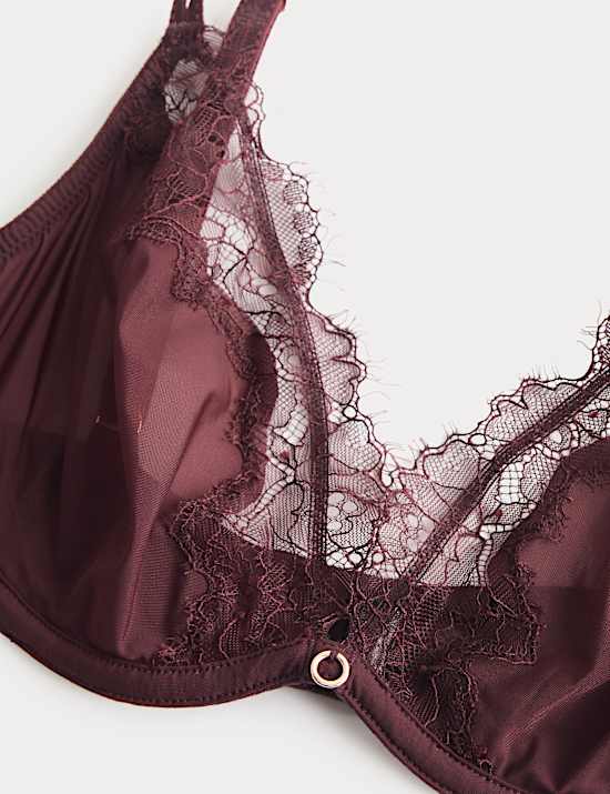 Soutien-gorge plongeant Nolana &agrave; armatures et dentelle, bonnets A &agrave; E
