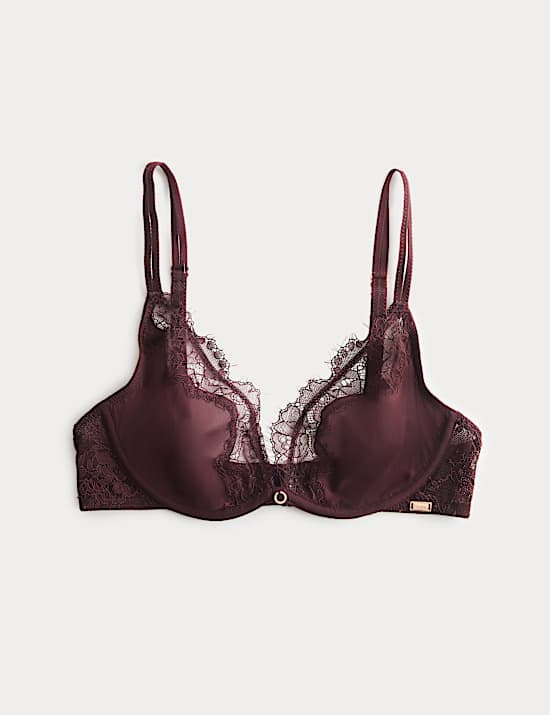 Soutien-gorge plongeant Nolana &agrave; armatures et dentelle, bonnets A &agrave; E