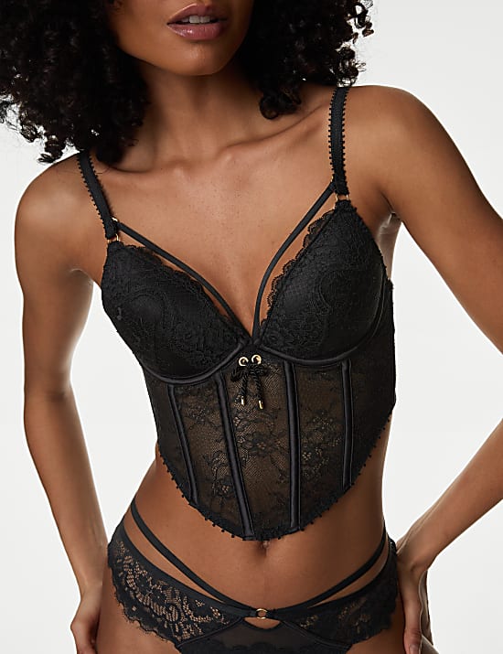 Corset &agrave; armatures orn&eacute; de dentelle (bonnets A&nbsp;&agrave;&nbsp;D)