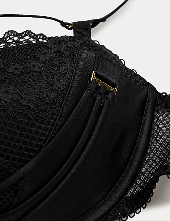 Soutien-gorge Clara push-up en satin &agrave; armatures, bonnets A&nbsp;&agrave;&nbsp;F