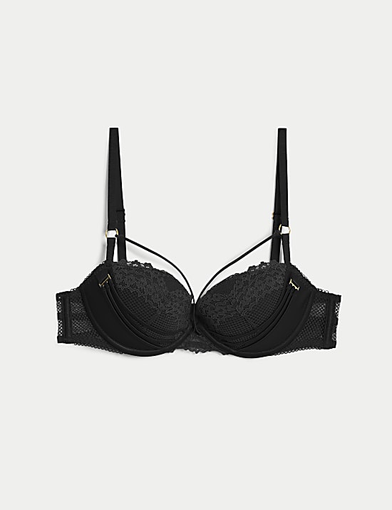 Soutien-gorge Clara push-up en satin &agrave; armatures, bonnets A&nbsp;&agrave;&nbsp;F