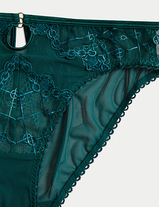 Culotte Anelli coupe échancrée à broderies