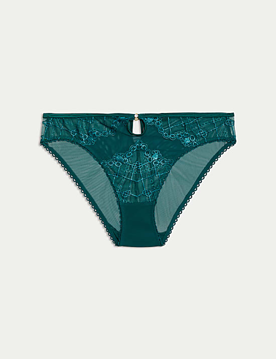 Culotte Anelli coupe échancrée à broderies